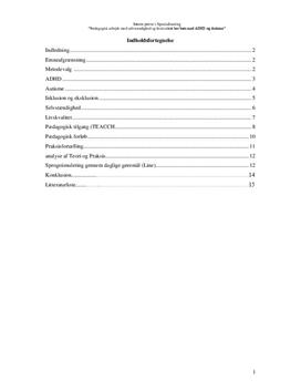 Download Pædagogisk arbejde med selvstændighed og livskvalitet hos børn med ADHD og Autisme. Pædagogisk arbejde med selvstændighed og livskvalitet hos børn med ADHD og Autisme.