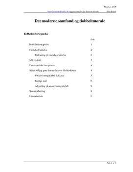 Download Det moderne samfund og dobbeltmorale eksamensopgave Det moderne samfund og dobbeltmorale eksamensopgave