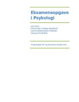 Download Selvpsykologi og Psykologisk ilt af Jan Tønnesvang Selvpsykologi og Psykologisk ilt af Jan Tønnesvang