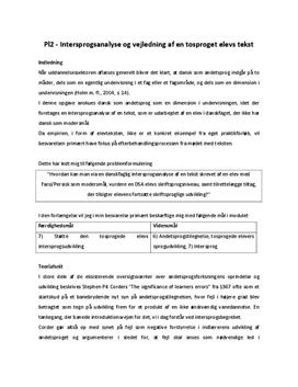 Intersprogsanalyse og vejledning af tosproget elevs tekst | PL 2