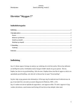 Dansk Udskoling | Skyggen | Modulprøve