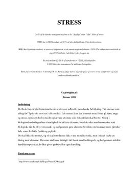 Undervisningsforløb om stress og sundhed
